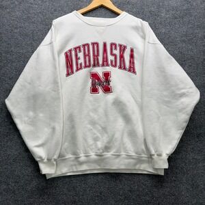 Gear for Sports Nebraska Huskers Sweatshirt Mens Size XL White Crewneck Pullover
